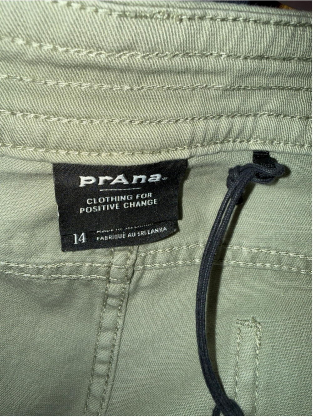 Women's Prana Green Shorts Sancho Shorts Raw Hem size 14 NEW 5’ in Inseam - Picture 11 of 12